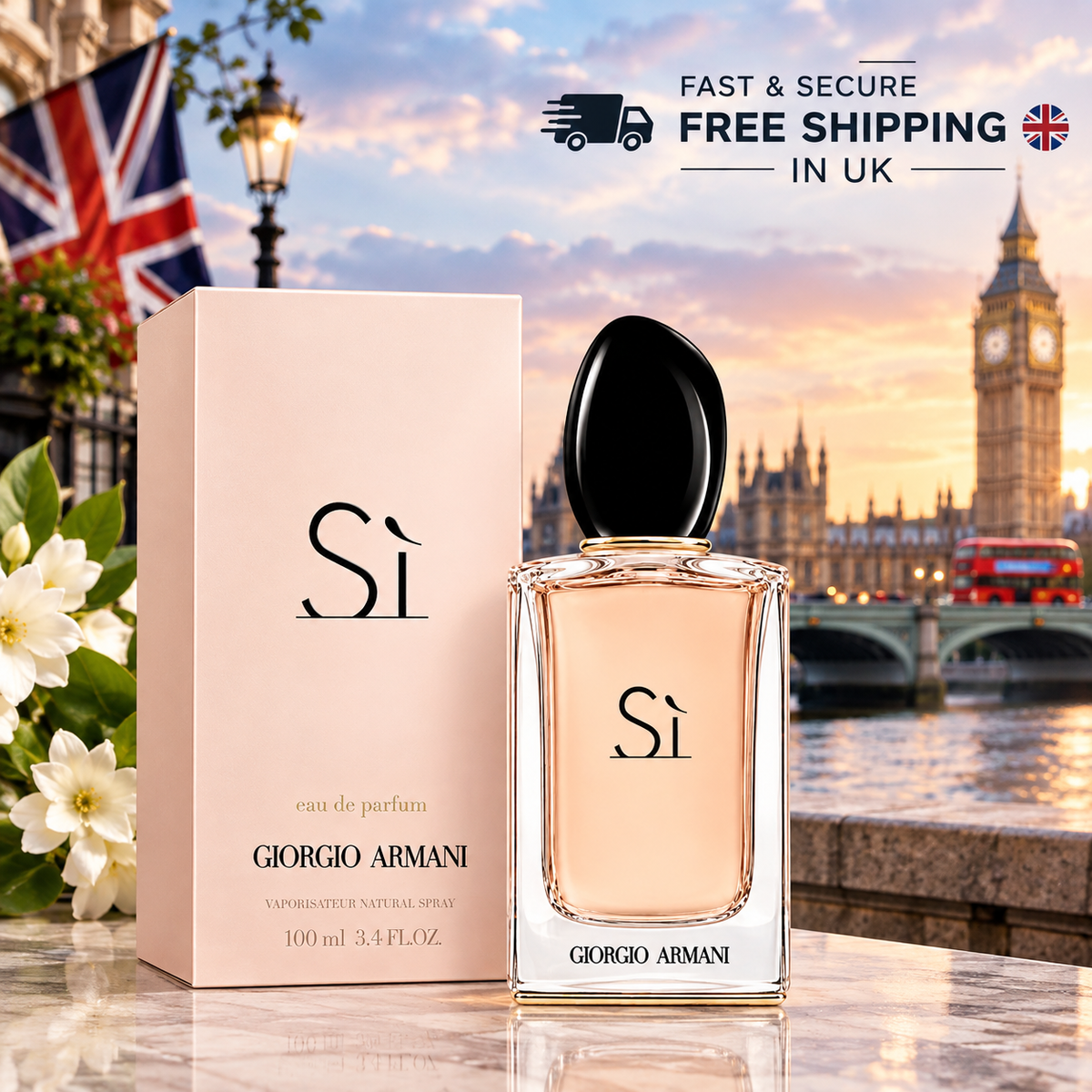 Giorgio Armani Sì Eau de Parfum 100ml for Women – Elegant Floral Fragrance