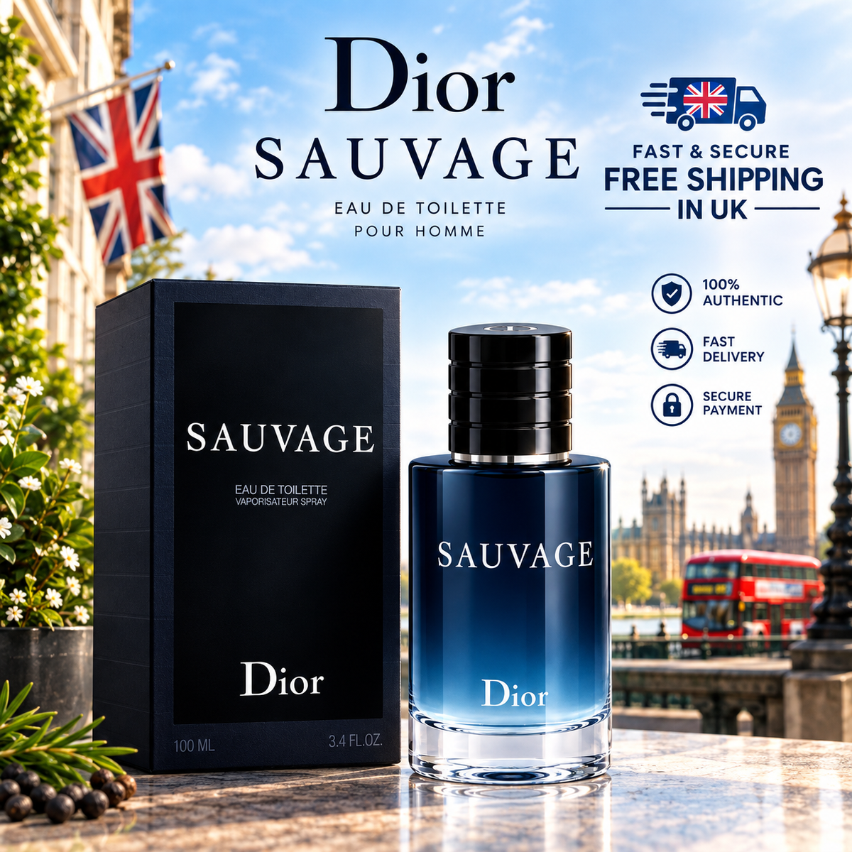 Dior Sauvage Eau de Toilette 100ml – Men’s Fragrance
