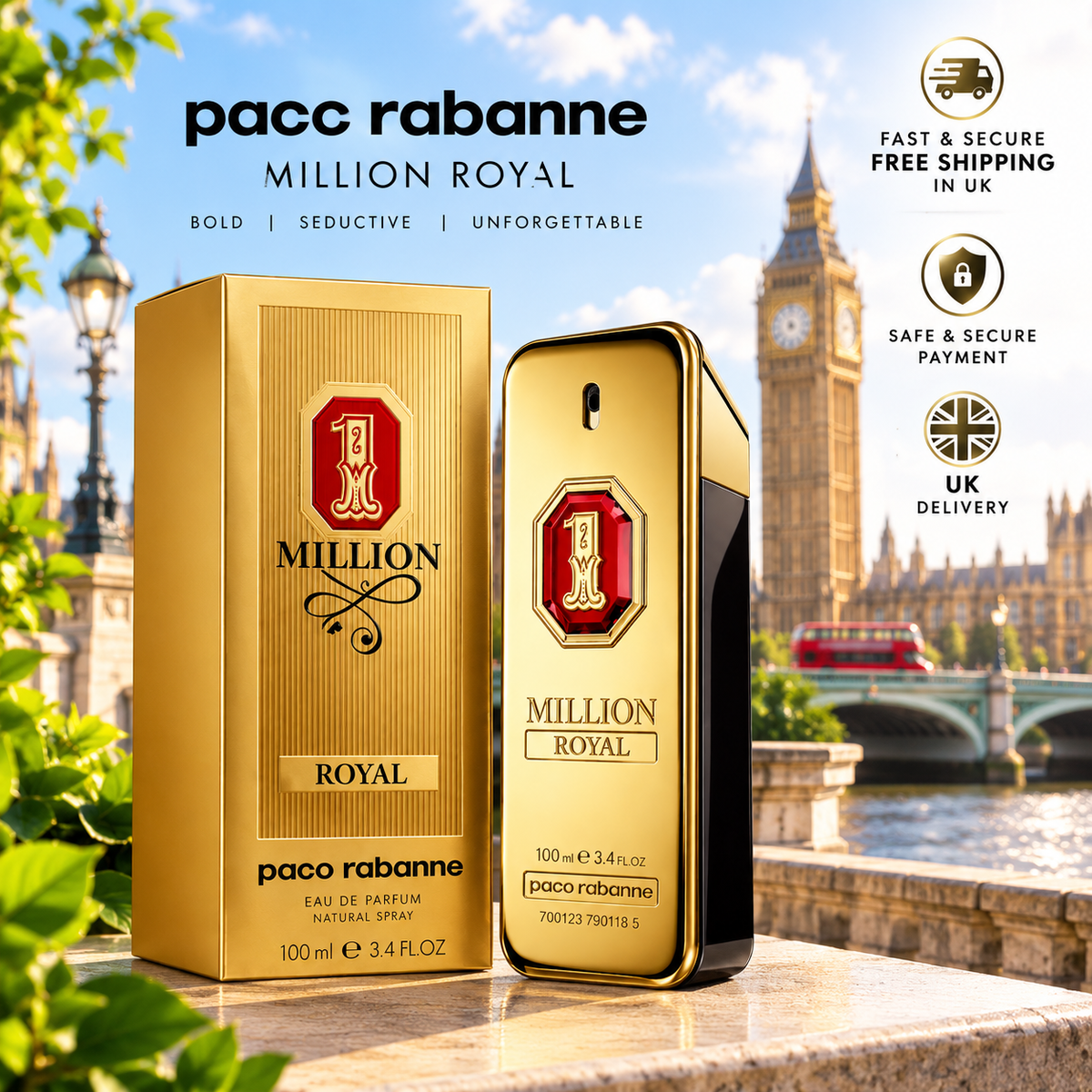 Paco Rabanne 1 Million Royal Eau de Parfum 100ml – Men’s Luxury Fragrance