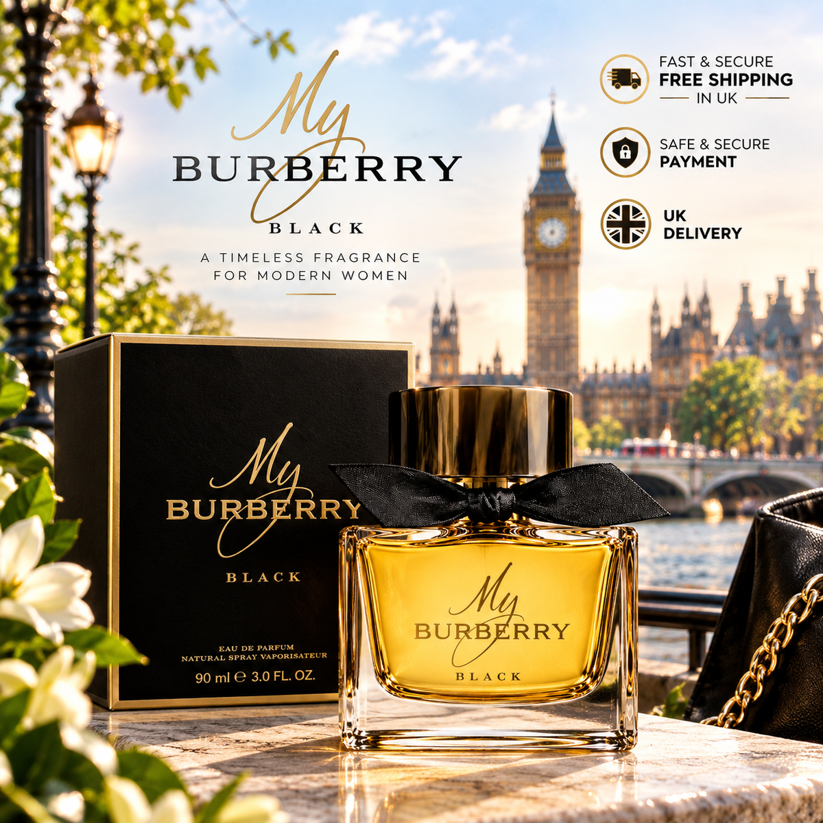 Burberry My Burberry Black Eau de Parfum 90ml – Women’s Luxury Fragrance