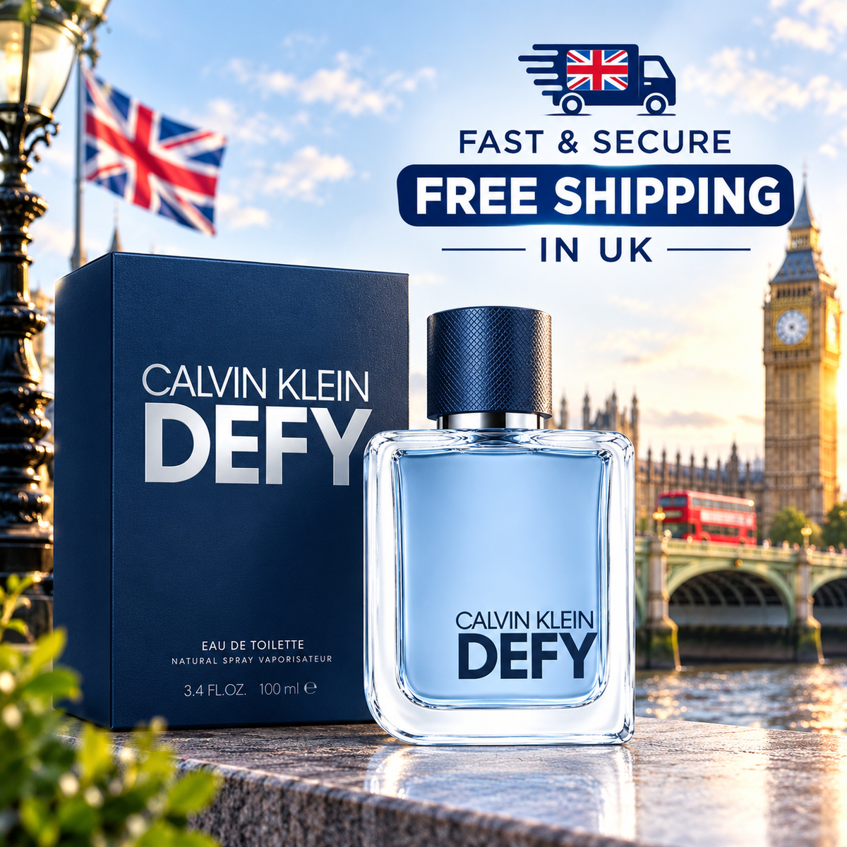 Calvin Klein Defy Eau de Toilette 100ml for Men – Fresh & Modern Fragrance
