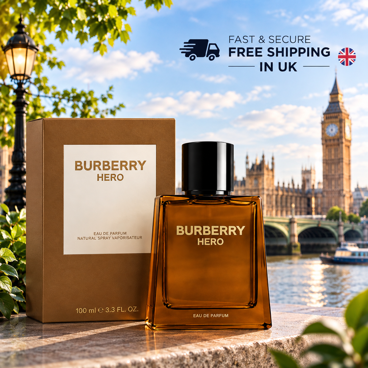 Burberry Hero Eau de Parfum 100ml for Men – Luxury Woody Fragrance