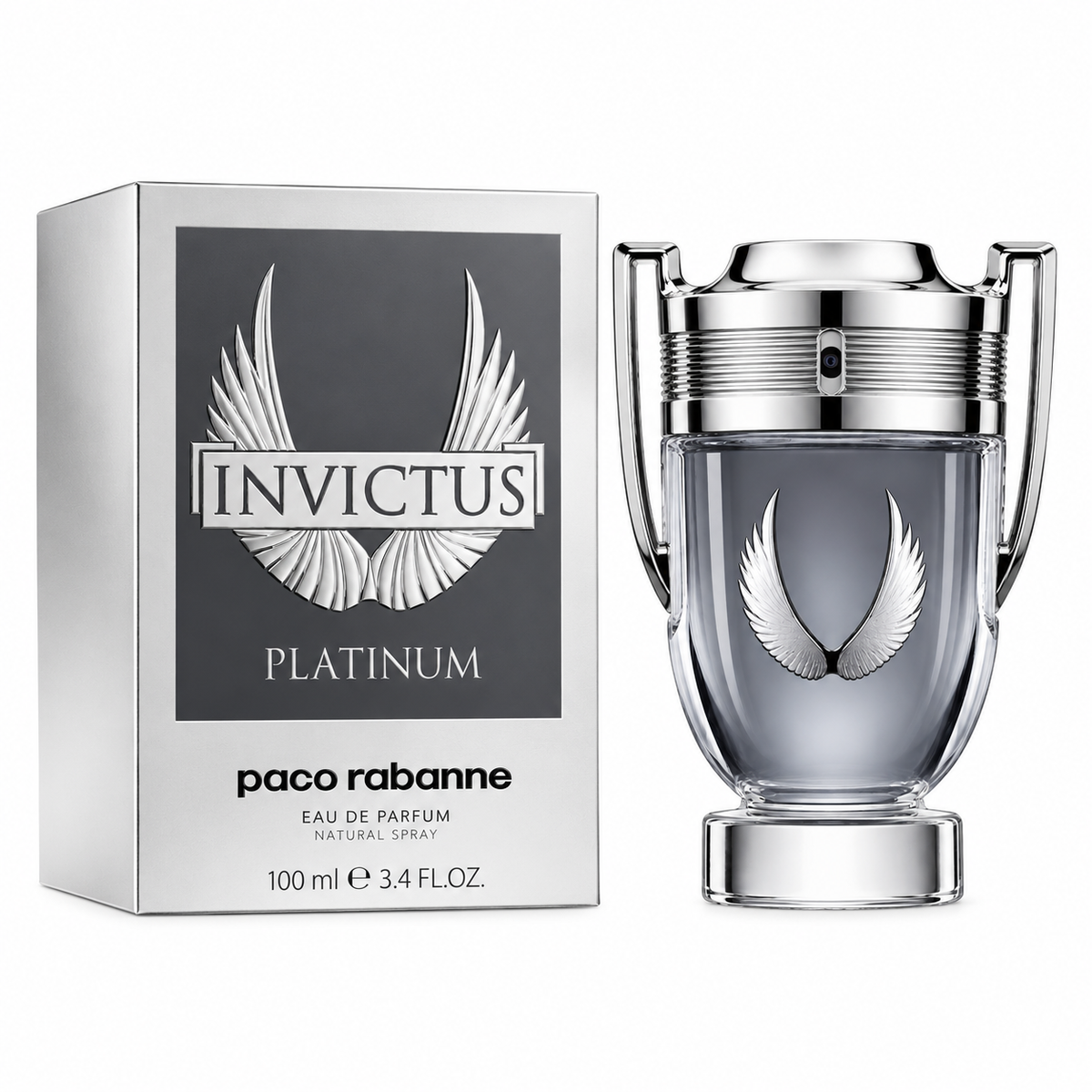 Paco Rabanne Invictus Platinum Eau de Parfum 100ml for Men – Long Lasting Fragrance